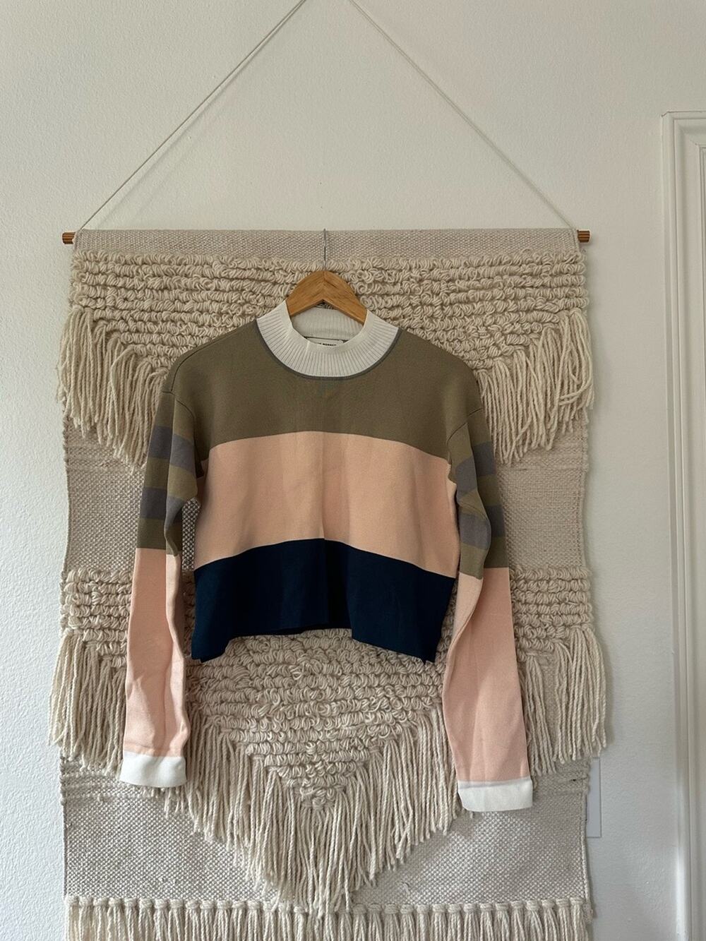 Club Monaco Colorblock Mockneck Sweater